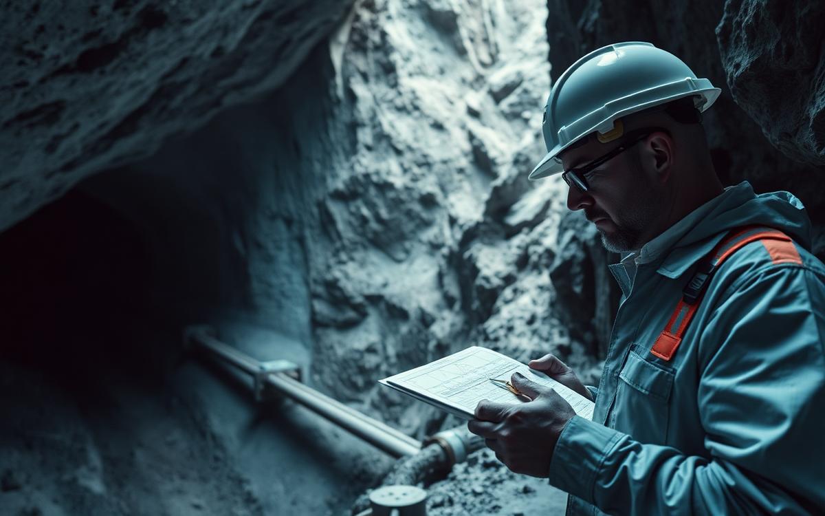 Caverna de casa de máquinas y tubería forzada de central hidroeléctrica