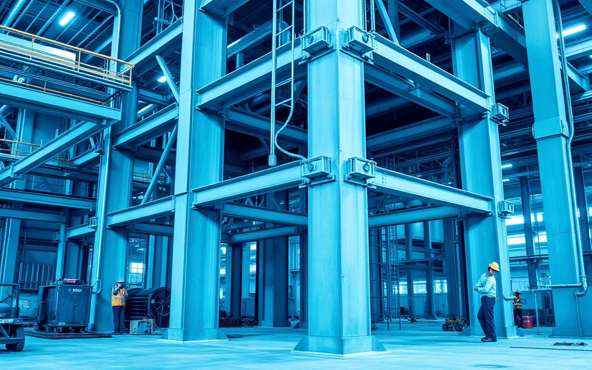 Refuerzo estructural de planta industrial en operación con perfiles metálicos
