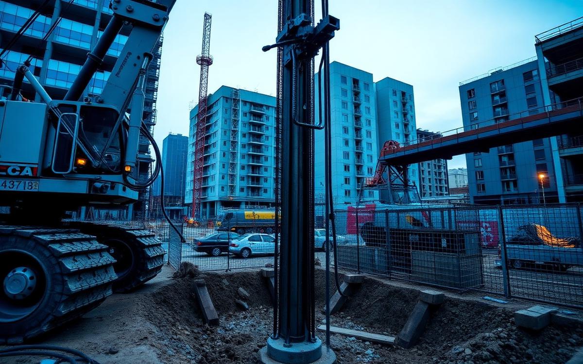 Ejecución de pilotes y fundaciones profundas en obra urbana